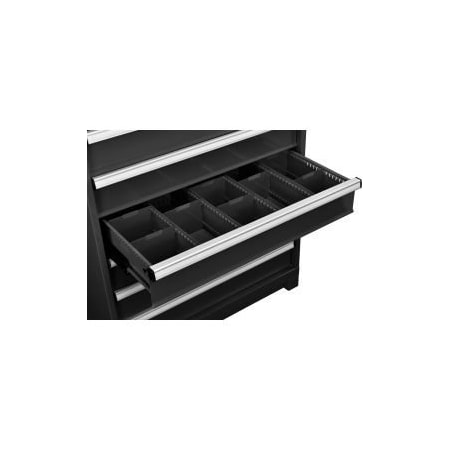 GLOBAL EQUIPMENT Global Industrial„¢ Dividers for 6"H Drawer of Modular Drawer Cabinet 36"Wx24"D, Black 316073